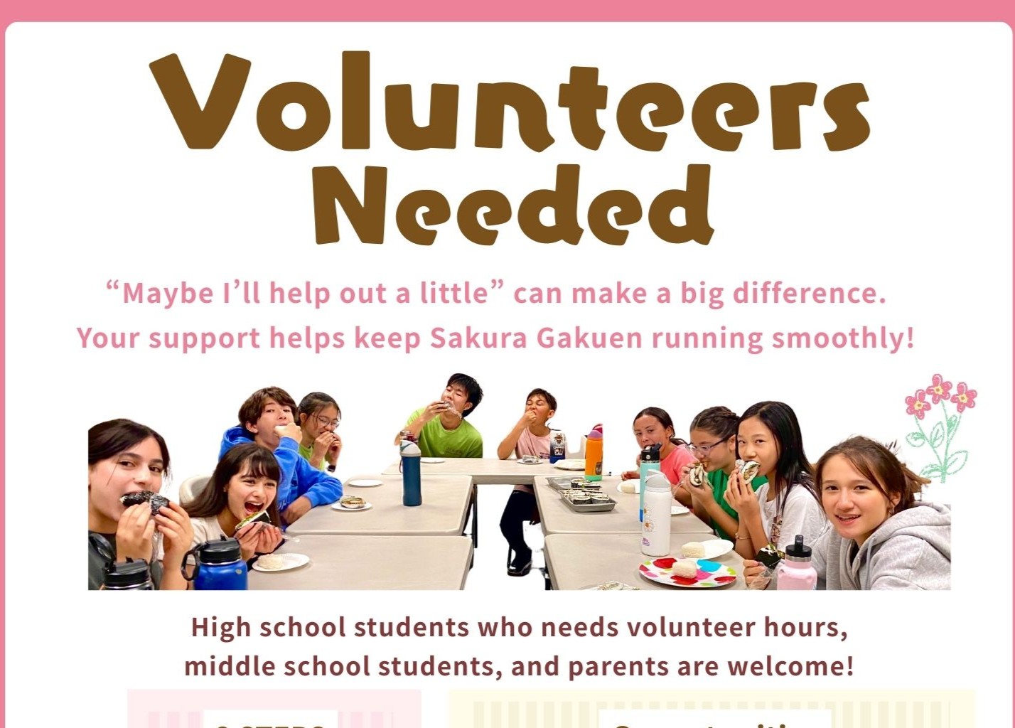 ボランティア登録 Volunteer Registration - Sakura Gakuen